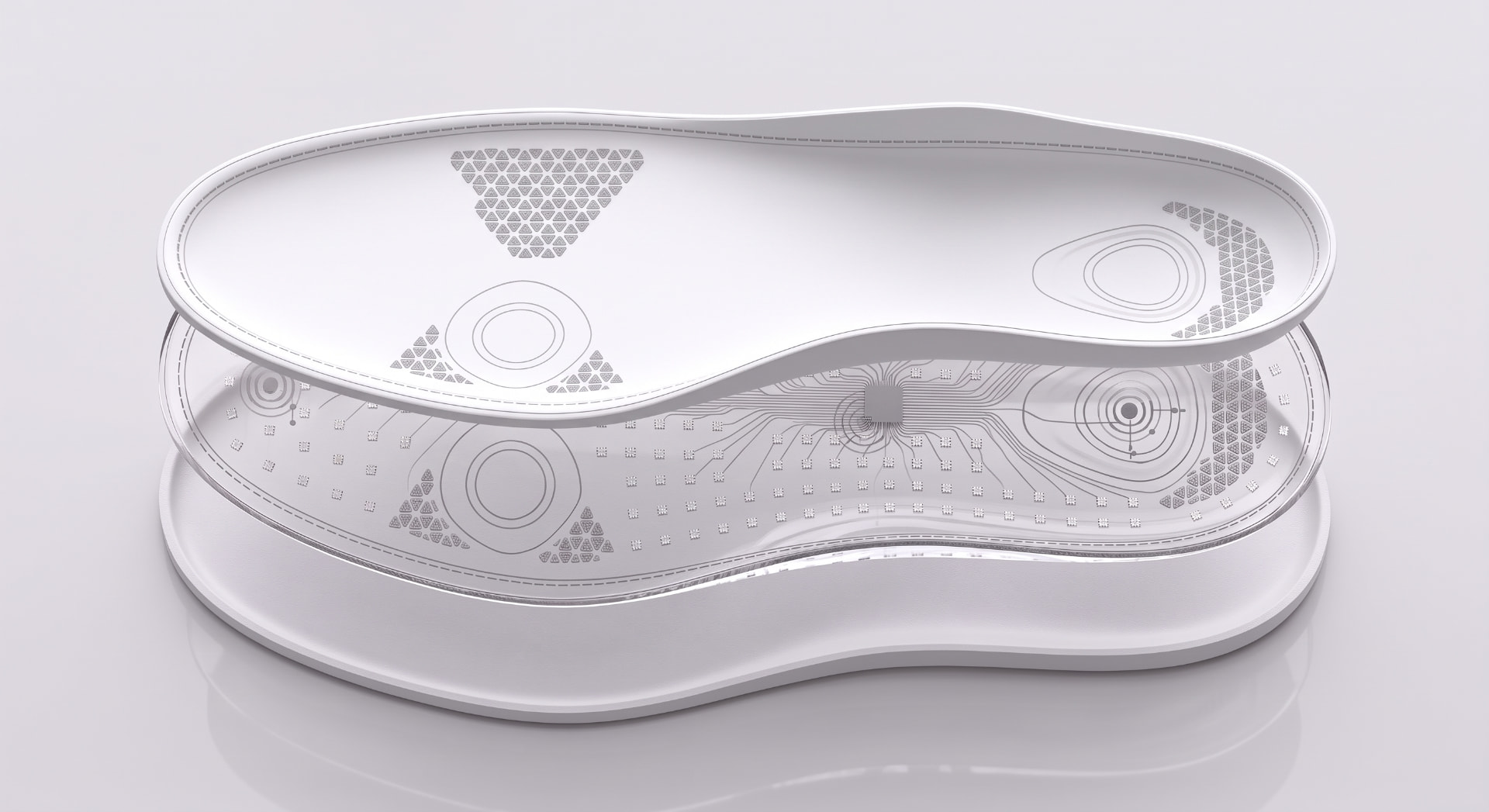 Exploded view of the Storm S smart foot pad